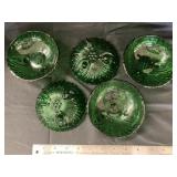 5 Anchor Hocking 'Burple' glass dessert bowls