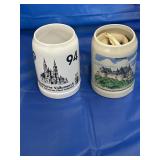 (2) Vtg German beer mugs