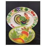 Mid Century Enamelware Serving Platter and