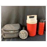 Insulated Lunchbox, Flashlight, Igloo Thermos &