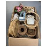 Lg box of Wicker Baskets