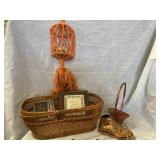 Basket, Hanging Craft Bird Cage, Baby Shoe,
