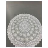 Oval Doily Style Table Cloth 71' x 64ï¿½