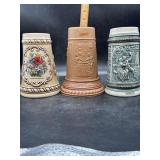 (3) Vtg commemorative beer steins