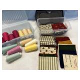Fabric remnants & thread