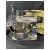 Sunbeam Mixmaster w/cover, & Dust pan