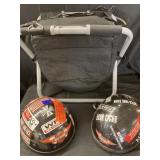 Helmets and Small Folding Chair