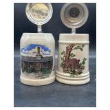 (2) Vtg ceramic steins