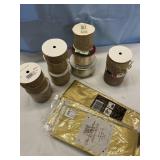 Gold ribbon & tissue paper