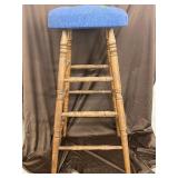 Sturdy dark wood wooden stool
