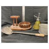 Vintage Purism Style Plant Mister, Wooden Pipe