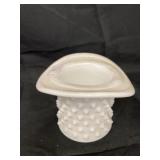 Vintage Fenton Milk Glass Hobnail Top Hat