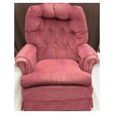 Vtg red swivel rocker chair