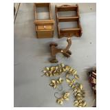 Wooden and brass decor