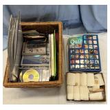 Basket of cds & magazines