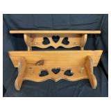 Pair of Wooden Shelves