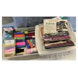 Sewing books & organza