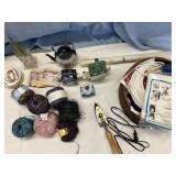 Glass tea pot decor and small mini iron