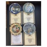 4 Bradford Exchange Collectors Plates with