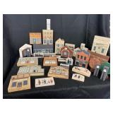33 Wooden 'The Cats Meow' Piece Village