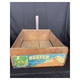 Vintage Wooden Beaver Brand Flame Tokays Crate