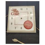 Vtg. Coca - Cola elect clock elect