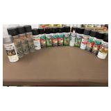 (16cans totalBlack and gray and brown spray