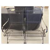 Wrought Iron Chairs - Black - 2/set