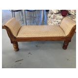 French Style Bench Walnut Frame