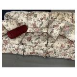 Floral Sofa with Matching Pillows