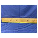 Peg Style Wooden Coat Rack 4 Ft. long