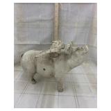 Vintage Cast Iron Pig with Wings Bank