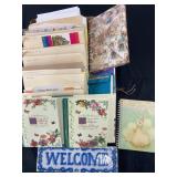 Assorted Cards w/envelopes, Address Books,