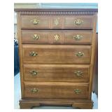 Vintage Ethan Allen Solid Maple 5 Drawer Chest