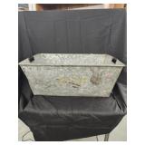 Vtg Galvanized steal wash tub