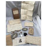 1880ï¿½s Receipt Book and Documents, Pictures,