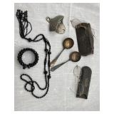 Vintage Beaded Necklace/bracelet, Antique Eye