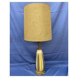 Vintage Ceramic Table Lamp w/wood Base