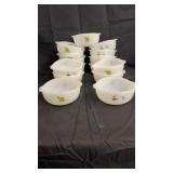 Vintage 15 'Wizard of ID' Milk Glass Bowls by