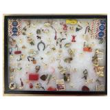 Vintage Cracker Jack Toys in Shadowbox, 3 pictures