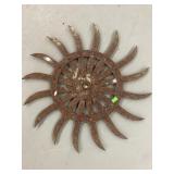 Vintage Case Iron Rotary Hoe Wheel 19'