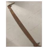 Antique Two-Man Cross-Cut Saw 70'