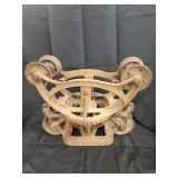 Vtg Antique  cast iron hay trolley