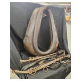 Vtg pair Horse games/ Vtg. Leather Horse collar