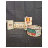 Vtg. Gulfwax/ shell lighter fluid /Vtg. Gulf