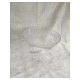 Vintage Anchor Hockings Wexford glass punch bowl