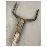 Vintage Heavy Duty Metal Bell Mount on wood Post