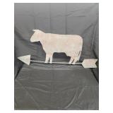 Vtg. Rustic metal cow