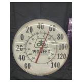 Vtg Pioneer Brand seed advertising thermometer