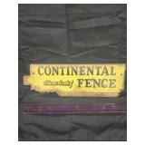 1960 Vtg. Continental Fence metal made in kokomo